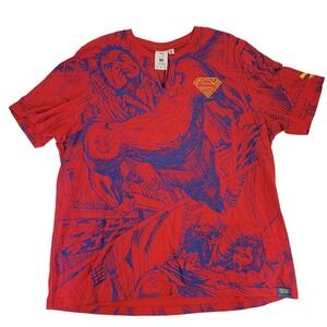 Puma x DC Comics Superman Graphic T-Shirt Red Short‎ Sleeve Men's XL